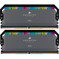 Модуль памяти для компьютера DDR5 64GB (2x32GB) 6000 MHz Dominator Platinum RGB Gray Corsair (CMT64GX5M2B6000Z30)