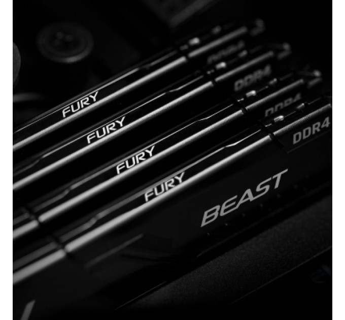 Модуль памяти для компьютера DDR4 8GB (2x4GB) 3200 MHz Fury Beast Black Kingston Fury (ex.HyperX) (KF432C16BBK2/8)