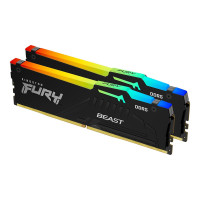 Модуль памяти для компьютера DDR5 32GB (2x16GB) 5600 MHz Beast RGB AM5 Black Kingston Fury (ex.HyperX) (KF556C36BBEAK2-32)