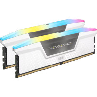 Модуль памяти для компьютера DDR5 32GB (2x16GB) 5200 MHz Vengeance RGB White Corsair (CMH32GX5M2B5200C40W)