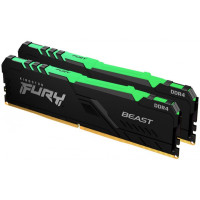 Модуль памяти для компьютера DDR4 32GB (2x16GB) 2666 MHz FURY Beast RGB Kingston Fury (ex.HyperX) (KF426C16BBAK2/32)