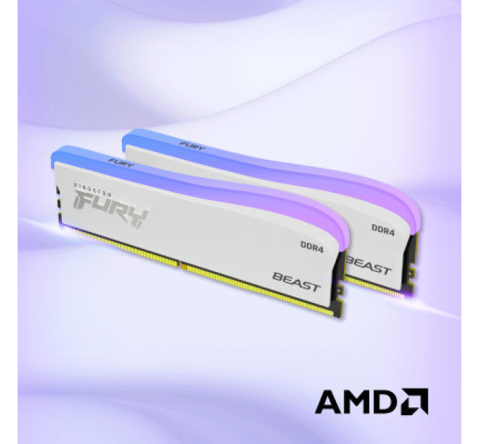 Модуль памяти для компьютера DDR4 8GB 3600 MHz Beast White RGB SE Kingston Fury (ex.HyperX) (KF436C17BWA/8)