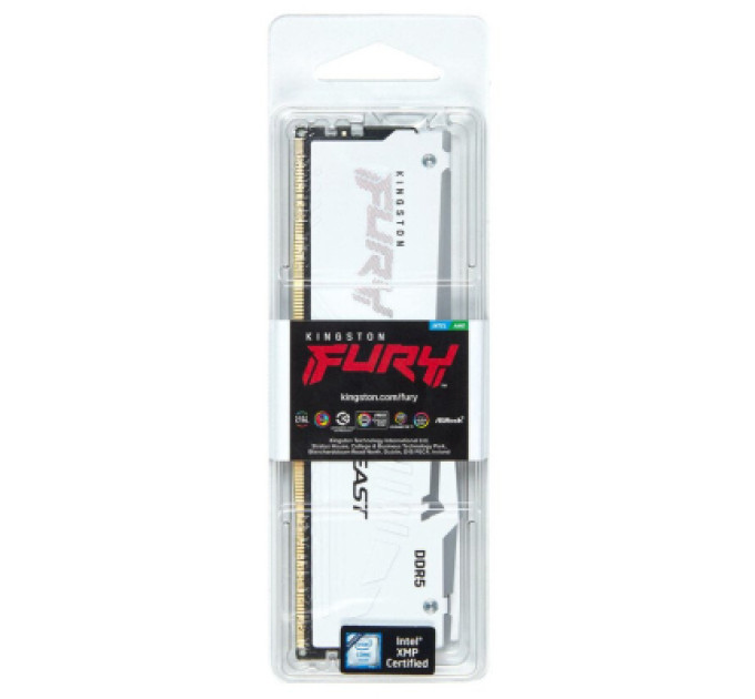 Модуль памяти для компьютера DDR5 16GB 6800 MHz Beast White RGB XMP Kingston Fury (ex.HyperX) (KF568C34BWA-16)