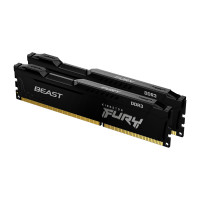 Модуль памяти для компьютера DDR3 16GB (2x8GB) 1600 MHz Fury Beast Black Kingston Fury (ex.HyperX) (KF316C10BBK2/16)