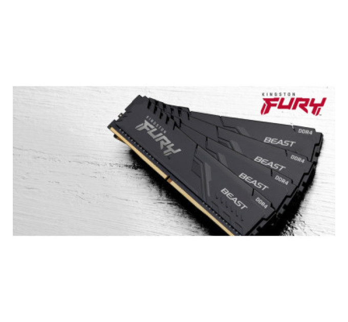 Модуль памяти для компьютера DDR4 16GB 3200 MHz Beast Black Kingston Fury (ex.HyperX) (KF432C16BB/16)