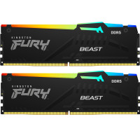 Модуль памяти для компьютера DDR5 32GB (2x16GB) 6400 MHz Beast RGB XMP Kingston Fury (ex.HyperX) (KF564C32BBAK2-32)