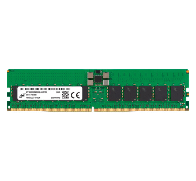 Модуль памяти для сервера Micron DDR5 RDIMM 32GB 2Rx8 4800 CL40 (16Gbit) (Single Pack) (MTC20F2085S1RC48BR)