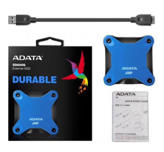 Накопитель SSD USB 3.2 240GB ADATA (ASD600Q-240GU31-CBL)