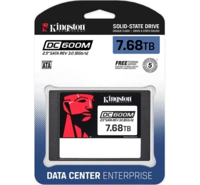 Накопитель SSD 2.5" 7.68TB Kingston (SEDC600M/7680G)