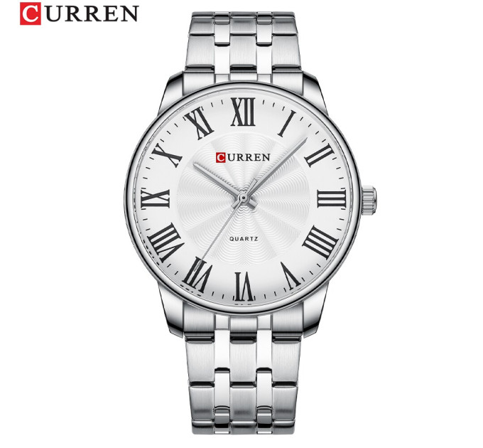 Curren 8422 Silver-White