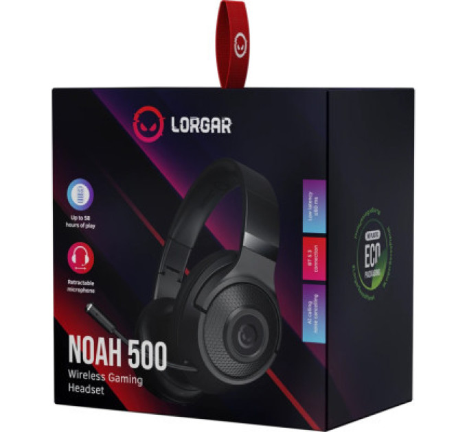 Наушники Lorgar Noah 500 Wireless Gaming Black (LRG-GHS500)