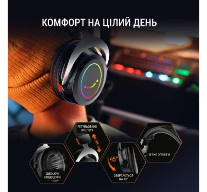 Наушники Fifine H3 RGB Black (H3)