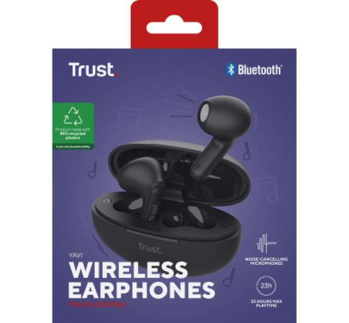 Наушники Trust Yavi Earphones Black (25298)