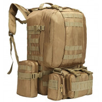 Рюкзак тактический с подсумками A08 50 л, песочный