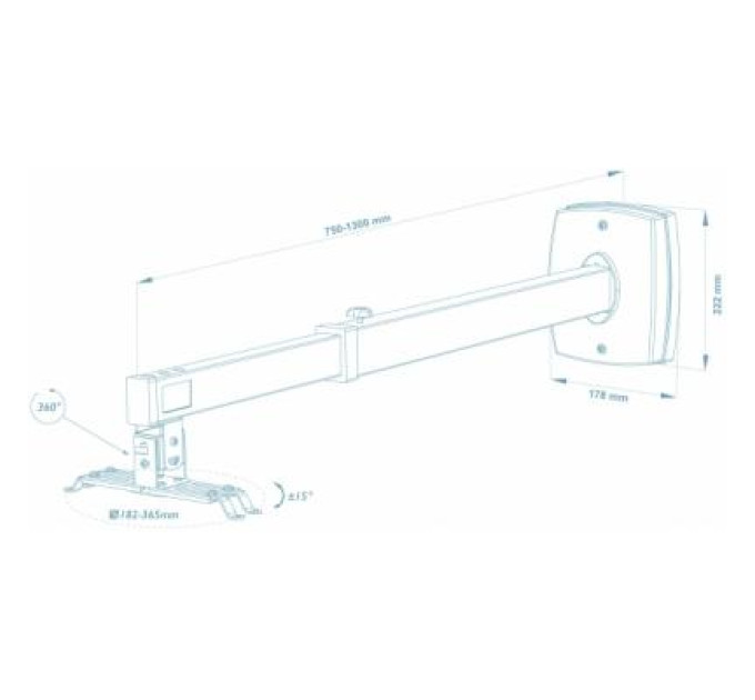 Кронштейн для проектора Walfix PB-SF-1W