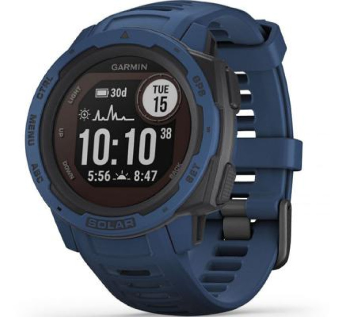 Смарт-часы Garmin Instinct Solar, Tidal Blue (010-02293-01)