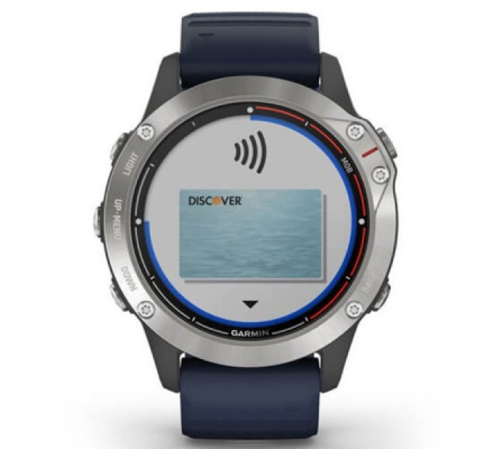 Смарт-часы Garmin quatix 6, Grey with Captain Blue Band (010-02158-91)