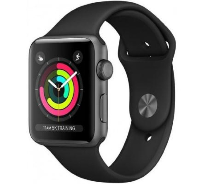 Смарт-часы Apple Watch Series 3 GPS, 38mm Space Grey Aluminium Case with Blac (MTF02GK/A)