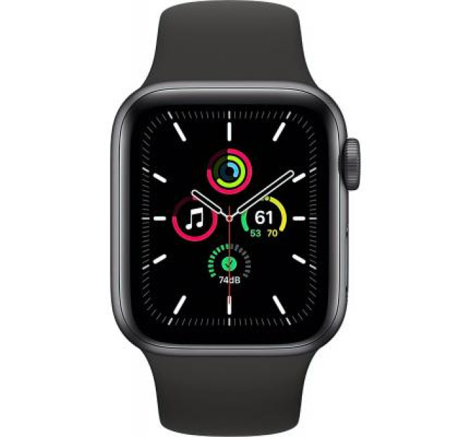 Смарт-часы Apple Watch SE GPS, 40mm Space Gray Aluminium Case with Black Spor (MYDP2UL/A)