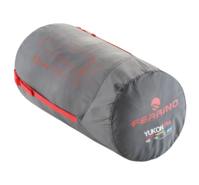 Спальный мешок Ferrino Yukon Pro SQ +3C Scarlet Red/Grey Left (928107)