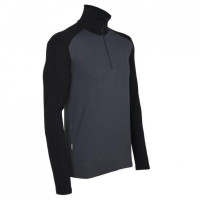 Термофутболка Icebreaker BF 260 Tech LS Half Zip MEN monsoon/black L (100 484 D46 L)