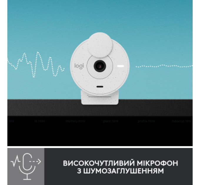 Веб-камера Logitech Brio 300 FHD White (960-001442)