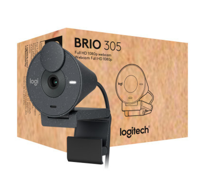 Веб-камера Logitech Brio 305 FHD for Business Graphite (960-001469)