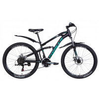 Велосипед Formula 26" BLAZE AM2 DD рама-15" 2021 Black/Turquoise (OPS-FR-26-458)